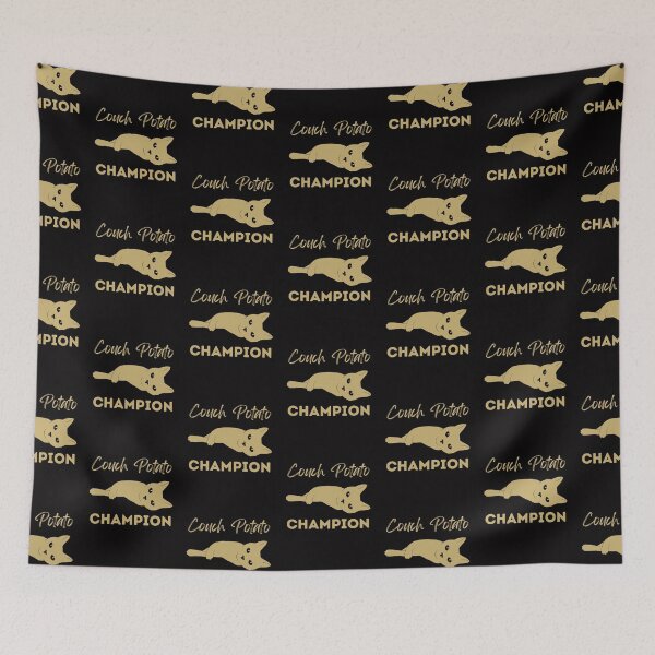 Item preview, Couch Potato Champion Golden Cat designed and sold by alczar.
