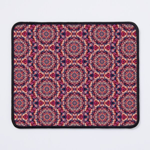 Item preview, Patrón de mandala vibrante brillante con acento geométrico rojo y morado designed and sold by EcScratchDesign.