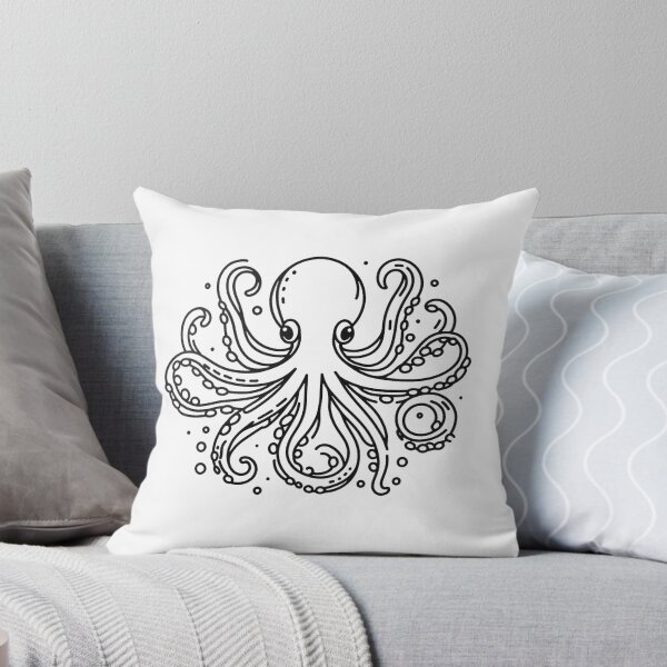 Item preview, Cute octopus line art designed and sold by AlanHillArt.