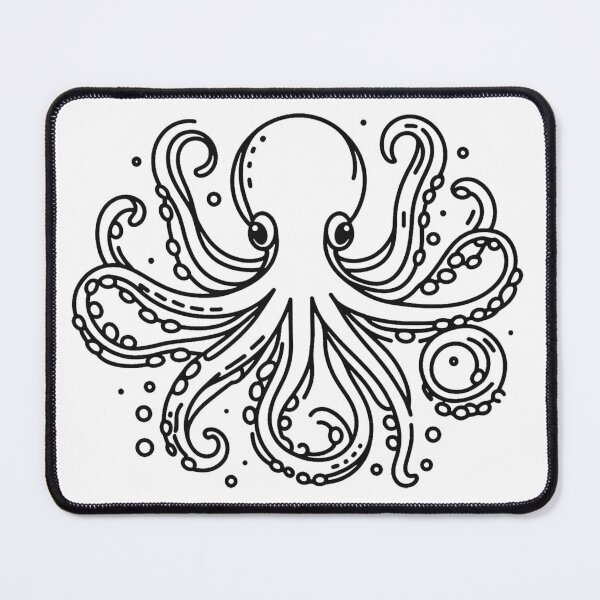 Item preview, Cute octopus line art designed and sold by AlanHillArt.