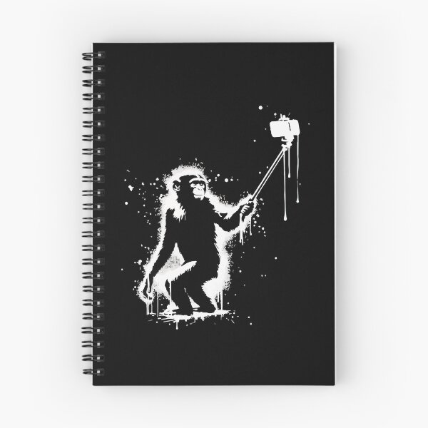 Item preview, Selfie Stick Monkey Monochromatic Street Art designed and sold by TomFrontierArt.
