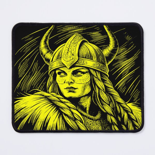 Item preview, Radiant Warrior - Viking Woman in Yellow designed and sold by AgarutanPrint.