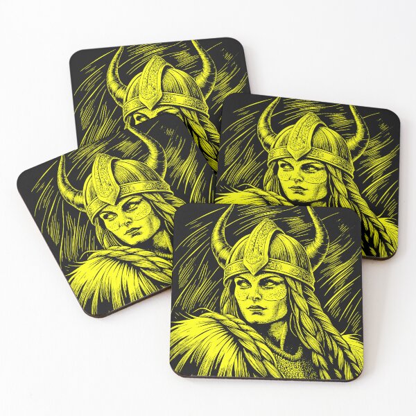 Item preview, Radiant Warrior - Viking Woman in Yellow designed and sold by AgarutanPrint.