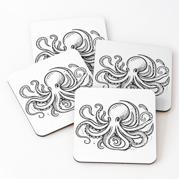 Item preview, Cute octopus line art designed and sold by AlanHillArt.