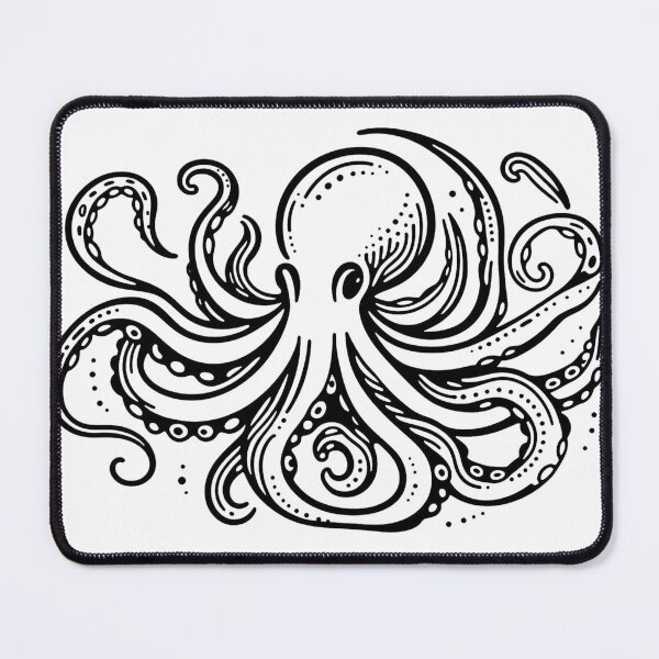 Item preview, Cute octopus line art designed and sold by AlanHillArt.