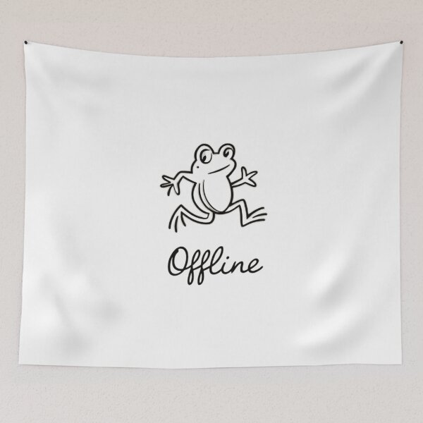 Item preview, OFFLINE BUSY FROG: Embrace the Digital Detox with a Quirky Twist designed and sold by Colorful-Garden.