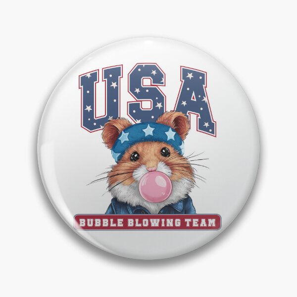 Item preview, USA Bubble Blowing Team, Summer Games Hamster Graphic, Animal Lovers, Bubble Blowing Design designed and sold by Creative-Hearts.