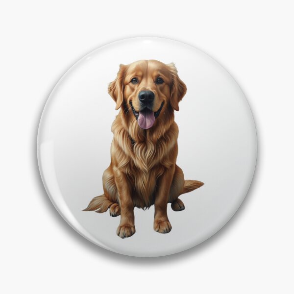 Artikelvorschau, Golden Retriever Glück: Lebensechtes Portrait entworfen und verkauft von ToonTailsStudio.