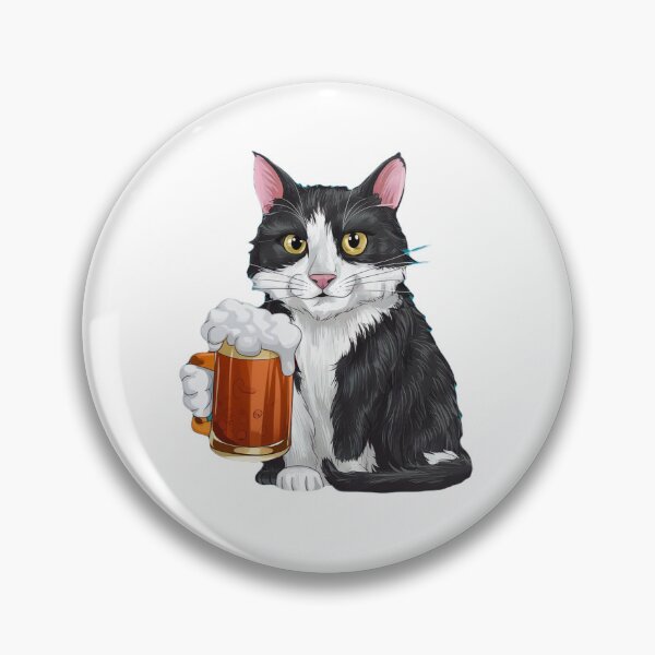 Item preview, cat with beer designed and sold by itsfoow.