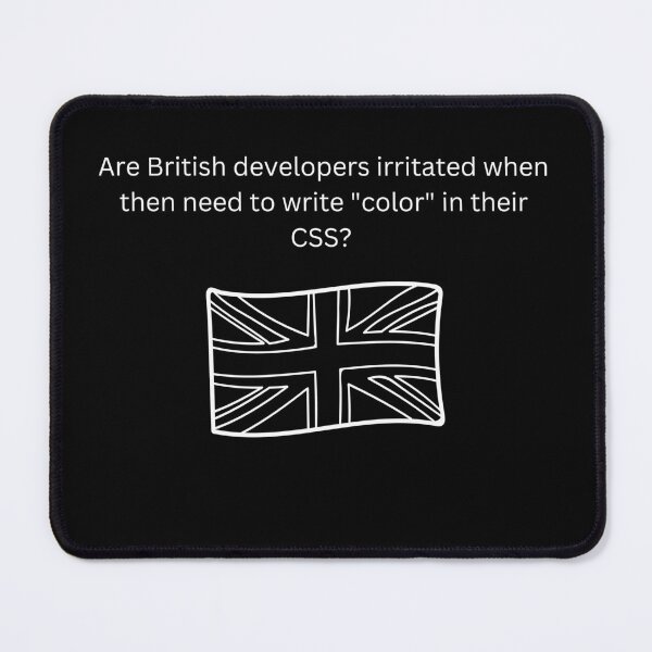 Aperçu de l'œuvre Blague de programmation CSS britannique créée et vendue par psrearick.