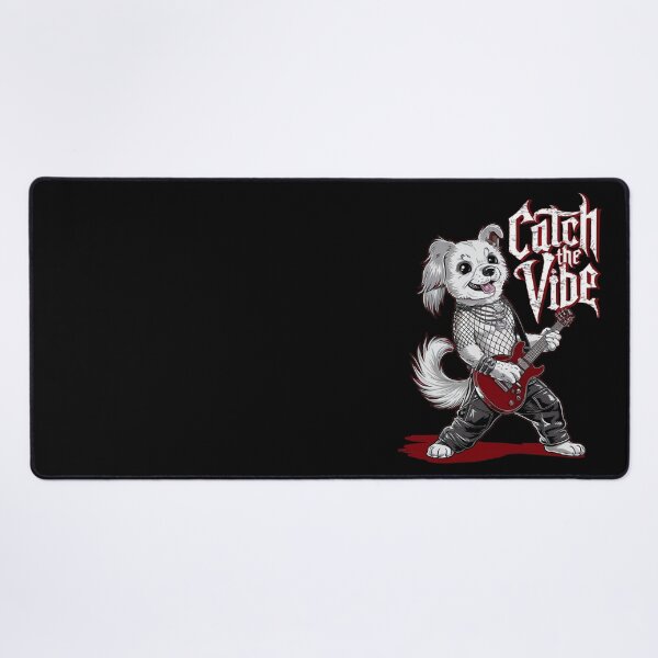 Artikelvorschau, Rock and Roll-Hund spielt Gitarre - CATCH THE VIBE entworfen und verkauft von SharingLove.