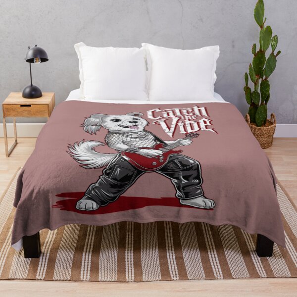 Item preview, Rock and Roll Dog playing guitar - CATCH THE VIBE designed and sold by SharingLove.