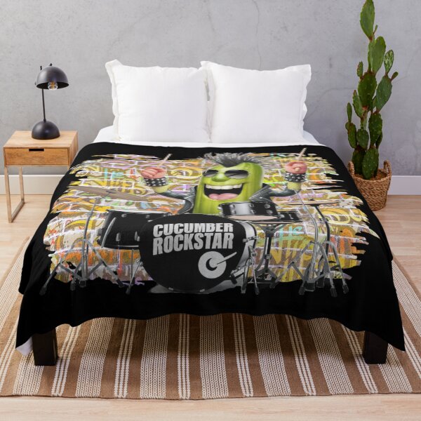 Item preview, Pickled playing drums Rock 'n' roll music cucumber Rockstar designed and sold by DegraDesign.