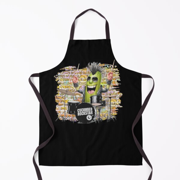 Item preview, Pickled playing drums Rock 'n' roll music cucumber Rockstar designed and sold by DegraDesign.