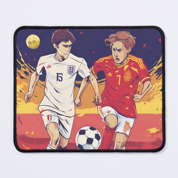 Item preview, England VS Spain 2024 Final anime themed drawing designed and sold by PopRealistArt.