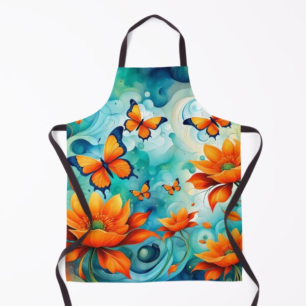 Item preview, Lovely orange flowers and butterflies. designed and sold by Magixa.