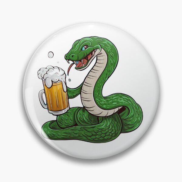 Item preview, snake with beer designed and sold by itsfoow.
