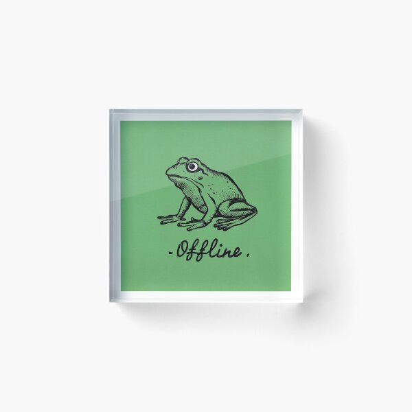 Item preview, OFFLINE BUSY FROG: Embrace the Digital Detox with a Quirky Twist designed and sold by Colorful-Garden.