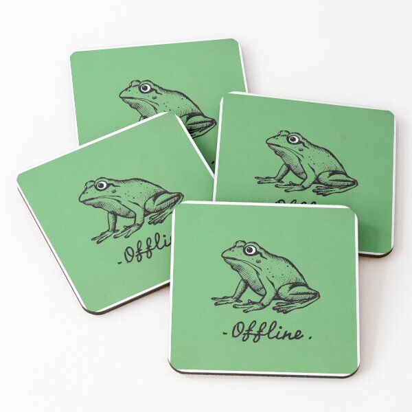 Item preview, OFFLINE BUSY FROG: Embrace the Digital Detox with a Quirky Twist designed and sold by Colorful-Garden.