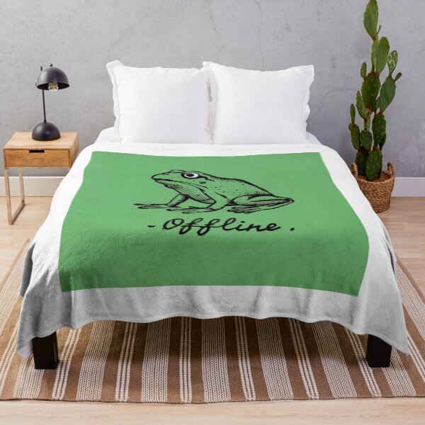 Item preview, OFFLINE BUSY FROG: Embrace the Digital Detox with a Quirky Twist designed and sold by Colorful-Garden.