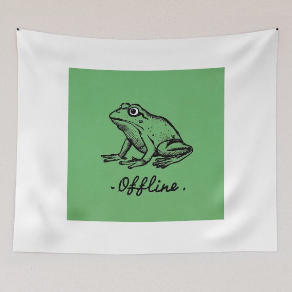 Item preview, OFFLINE BUSY FROG: Embrace the Digital Detox with a Quirky Twist designed and sold by Colorful-Garden.