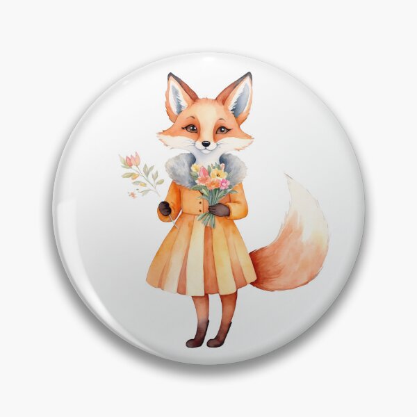 Artikelvorschau, Aquarell Fuchs Illustration entworfen und verkauft von Victoria Riabov.