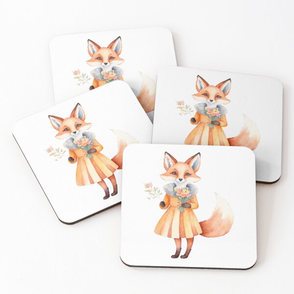 Item preview, Watercolor Fox Illustration designed and sold by Victoria Riabov.