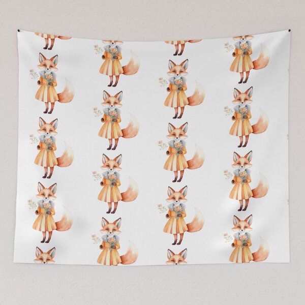 Item preview, Watercolor Fox Illustration designed and sold by Victoria Riabov.