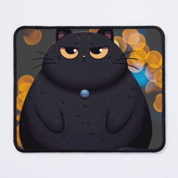 Item preview, Unamused Black Cat designed and sold by FuzyFriendHaven.