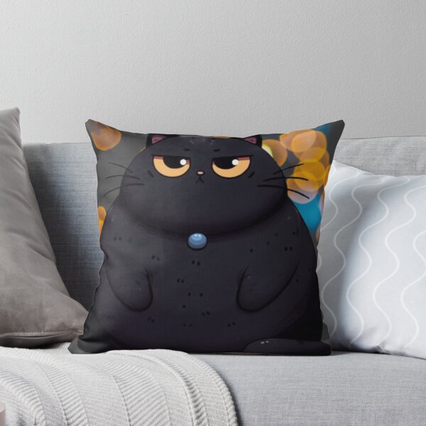 Item preview, Unamused Black Cat designed and sold by FuzyFriendHaven.