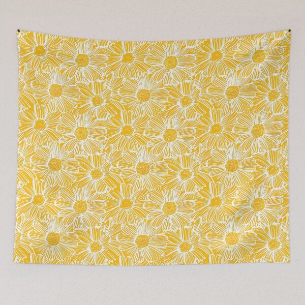 Item preview, Yellow Flower Pattern designed and sold by ArtbyAiGallery.