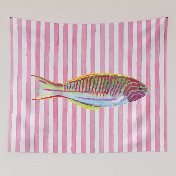 Item preview, Klunzingers Wrasse with Stripes designed and sold by Rachel Fritz Watson.
