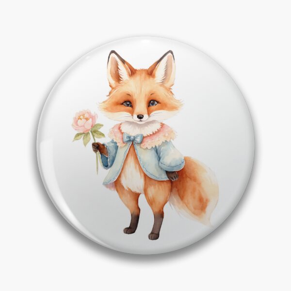 Artikelvorschau, Aquarell Fuchs Gelassenheit entworfen und verkauft von Victoria Riabov.