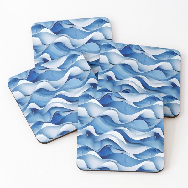 Item preview, Blue Waves Pattern designed and sold by ArtbyAiGallery.