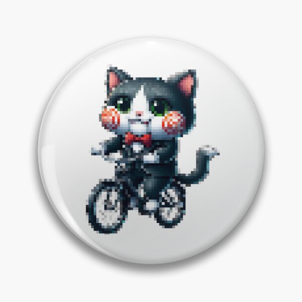 Item preview, Pixel cat on a bike designed and sold by Mikolaj Sudol.