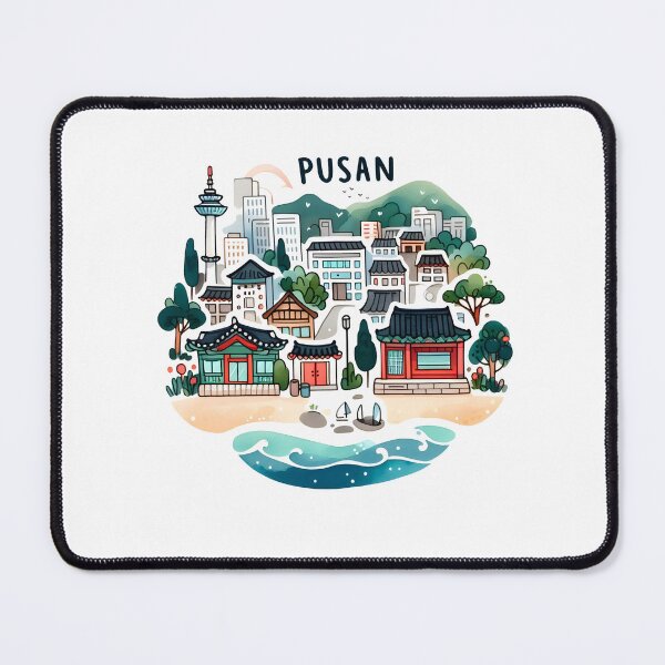 Item preview, Pusan South Korea Watercolor designed and sold by PaintMeWorld.
