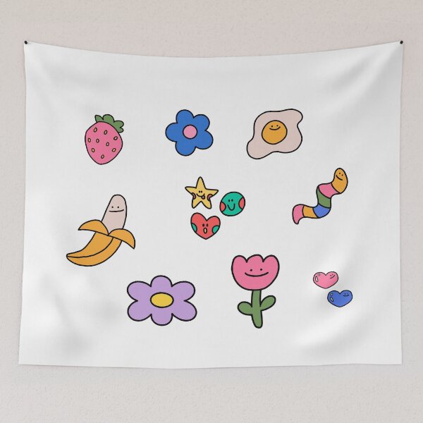 Item preview, calm cute doodle graphic art sticker pack designed and sold by miss madison creates.