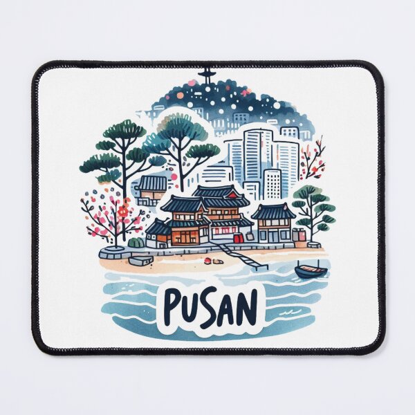 Item preview, Pusan South Korea Watercolor designed and sold by PaintMeWorld.