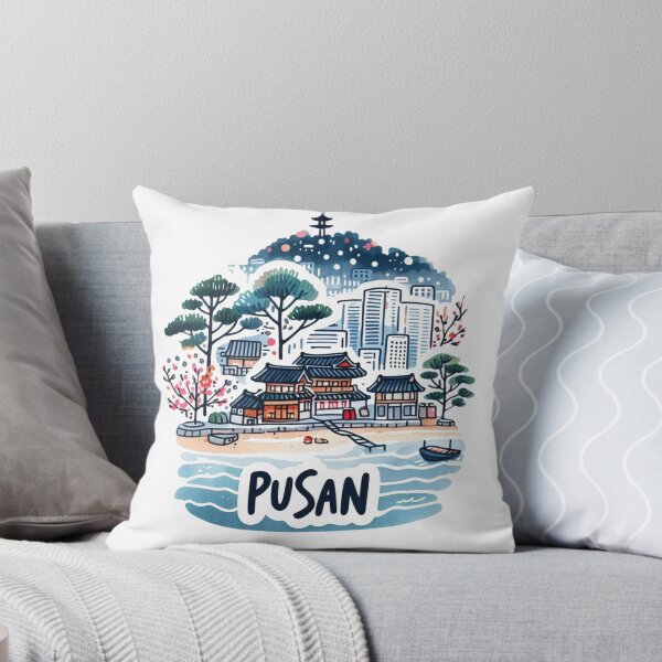 Item preview, Pusan South Korea Watercolor designed and sold by PaintMeWorld.