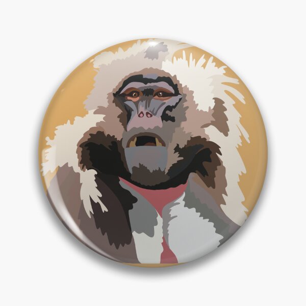 Item preview, G is for Gelada Baboon,Gelada Artwork – Unique Primate Illustration and Ethiopian Wildlife Design designed and sold by PrettylittlepastelUk.