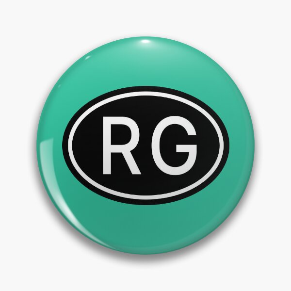 Item preview, RG Initials Monogram Oval White Letters designed and sold by Jeallan Designs.