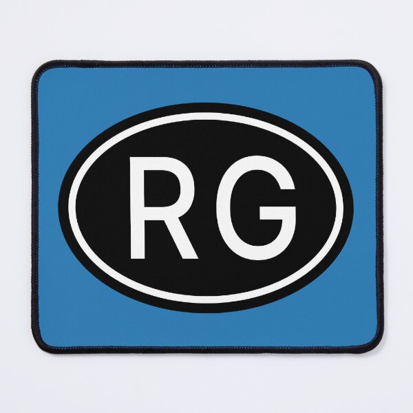 Item preview, RG Initials Monogram Oval White Letters designed and sold by Jeallan Designs.