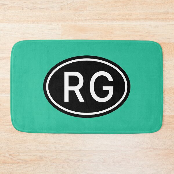 Item preview, RG Initials Monogram Oval White Letters designed and sold by Jeallan Designs.