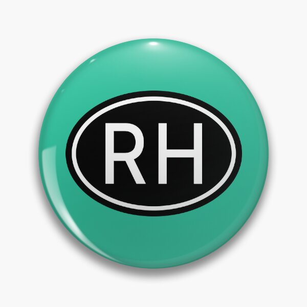 Item preview, RH Initials Monogram Oval White Letters designed and sold by Jeallan Designs.