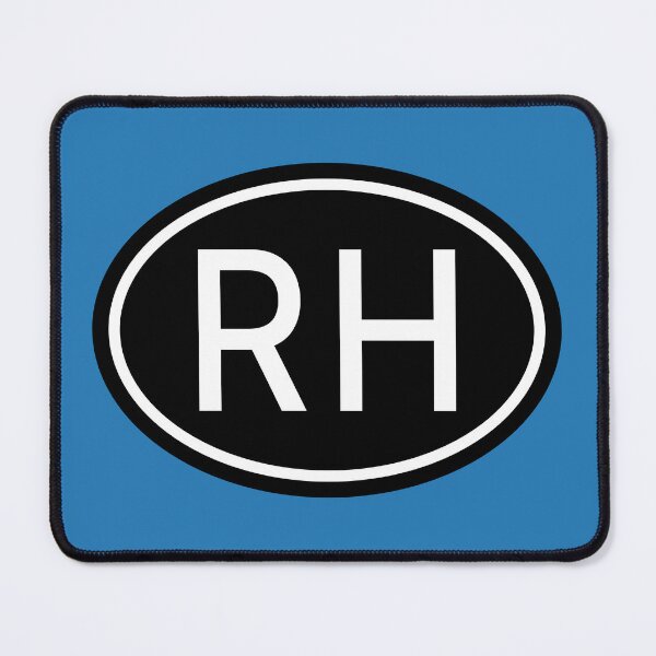 Item preview, RH Initials Monogram Oval White Letters designed and sold by Jeallan Designs.