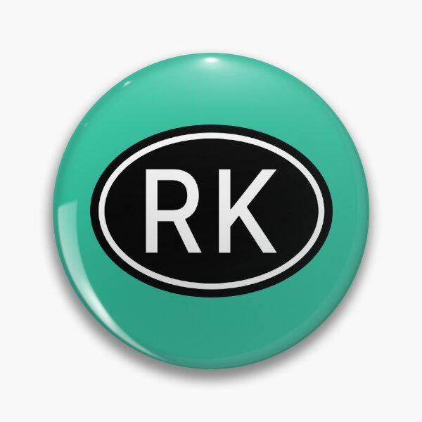 Item preview, RK Initials Monogram Oval White Letters designed and sold by Jeallan Designs.