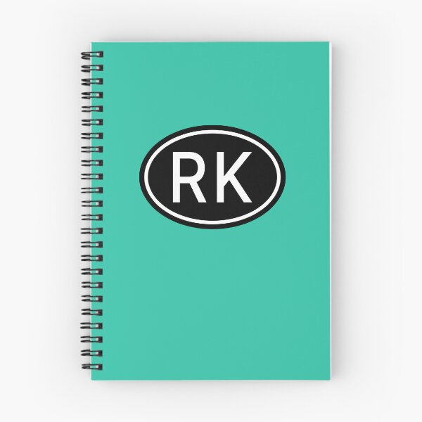 Item preview, RK Initials Monogram Oval White Letters designed and sold by Jeallan Designs.