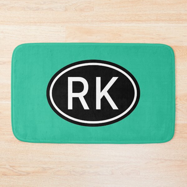 Item preview, RK Initials Monogram Oval White Letters designed and sold by Jeallan Designs.