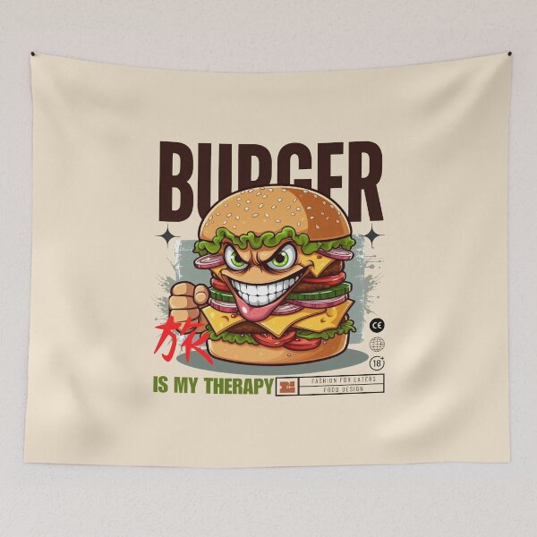 Item preview, Burger is my therapy designed and sold by Peerless-Prime.