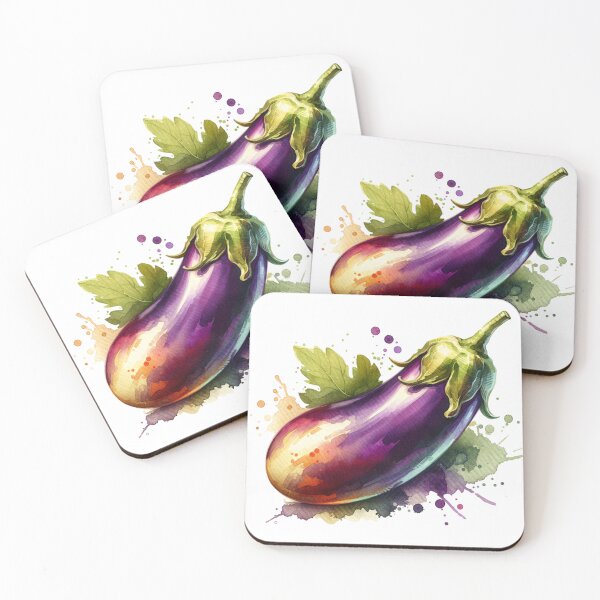 Item preview, Watercolor Eggplant designed and sold by BassHeadMomma.